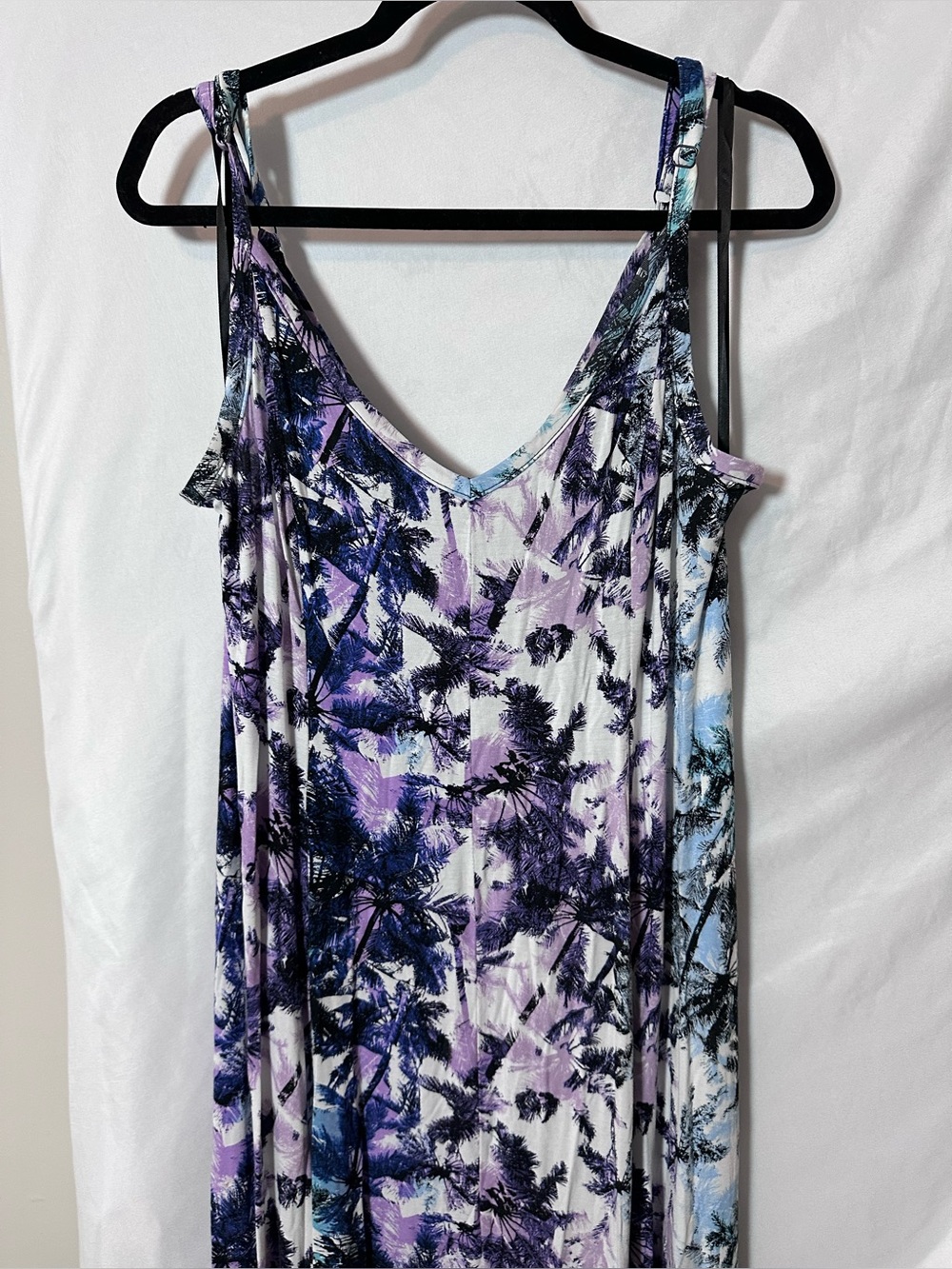 Torrid Super Soft Trapeze Palm Print Maxi Dress Size 1 -14/16